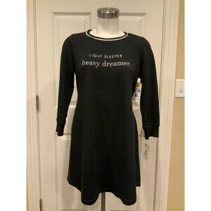 Kate Spade Black Light Sleeper Heavy Dreamer Nightgown Sleep Wear, Size S NWT!